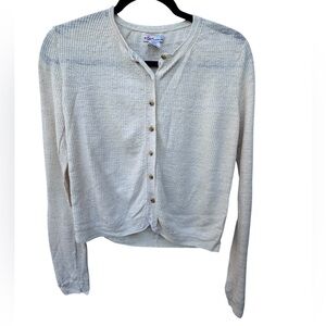 Michael Kors Lightweight Cream Cropped Cardigan size Small